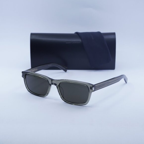 Saint Laurent SL662 003 Rectangle Sunglasses - Brown\Grey - Picture 1 of 9